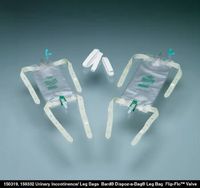 57150432BX - Dispoz-a-Bag Leg Bag with Flip-Flo Valve, 32 oz. (4 leg bags 1 pair fabric leg straps)