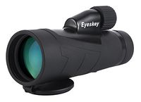 Tmouse One Hand Focus 12X50 High Powered Monocular for Watching, Waterproof, Fogproof-Black