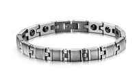 Aegean Jewelry Titanium Men's Fashion Magnetic Bracelet, Anti-fatigue and Pain-relief, with a Gift Box and a FREE Small Gift