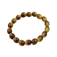 eleeColorful Health Ion Tourmaline Mixed Beads Stretch Bracelet Wristband Balance w/Box (Yellow)