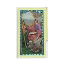 Saint Andrew The Apostle Blessed Laminated Italian Holy Card with Gold Accents