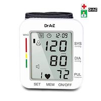 Blood Pressure Cuff Wrist Automatic Wrist Blood Pressure Monitor Memory Reading with Adjustable Cuff Size Extra Large Print LCD