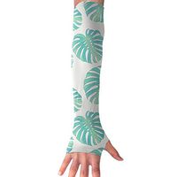 QG ZZX Monstera Leaves Unisex Compression Arm Sleeves UV Protection Performance Arm Sleeve - for Outdoor Sports Baseball,Basketball,Football (1 Pair)