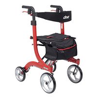 Nitro Euro Style Tall Walker Rollator in Red