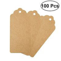 SUPVOX 100 Pcs/Pack 5x3cm Gift Tags Kraft Paper Tags Kraft Paper Gift Tags Paper Gift Labels Holiday Gift Tag