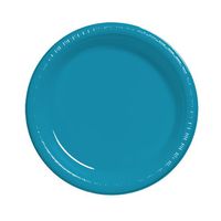 Creative Converting Touch of Color 20 Count Plastic Banquet Plates, Turquoise