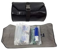 Wellness Travel Pack - The Pill Organizer Wallet, Fits All Size of Medications, Extra Small to Extra Large, Holds Pills, Drops, Sprays & Ointments, Secure Zip Bags, Customizable Write On Label (Black)