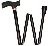 Medical Approved Folding Walking Stick with Adjustable Height and Non-Slip Rubber Base