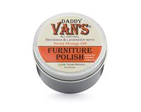 Daddy Van's All Natural Lavender & Sweet Orange Oil Beeswax Furniture Polish Chemical-Free Wood Wax Conditioner and Protectant. No Petroleum Distillates - One Tin