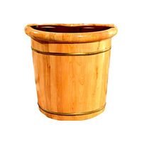 Foot Bath Tub,Foot Bath Barrel,Wooden Barrel Foot Bath,40cm High,Double Cedar Barrel with Lid,Foot Bath