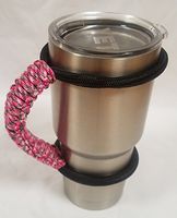 Handle fits RTIC, SIC cups, Ozark Trail, Yeti and most 30 oz Tumblers Pretty in Pink (HANDLE ONLY)