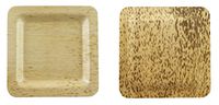 Square Bamboo Leaf Plate (Case of 100), PacknWood - Biodegradable Naturally Disposable Dish Plates (3.5" x 3.5") 210BBOUA9