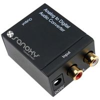 SANOXY Analog to Digital Audio Converter Adapter for audio switching/ Converts Analog Stereo Audio signal from R/L input to Coaxial and Toslink