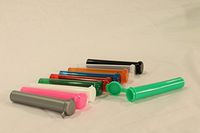 5 Pack Mixed Colors Beamer 98mm Airtight Waterproof Odor Proof Storage Container Tubes Doobie Medical Rx Vial Mixed Colors for Cigarettes, Cigars, Cones, Blunts, Spices and More