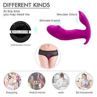 10 Frequency Wearable But-terf-ly USB Rechargeable Did-ldo Cli^to-Rial Stinnulation Wireless Remote Control Vinator Invisible Messager for Women