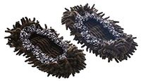 Black Temptation Chenille Mop Slippers Mops Shoes Detachable Clean Shoe Cover [Dark Green]