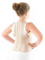 Neo G Kids Dorsolumbar Brace - Back Support for Early Juvenile Kyphosis, Rounded Shoulders, Posture Correction, Muscular Aches & Spasms - Fully Adjustable - Class 1 Medical Device – 1 Size - Tan
