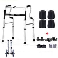 Folding Walker, Adjustable Height Walking Frame for Seniors Elderly - Lightweight Mobility Transport Aid Walking Stick
