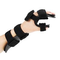REAQER Stroke Hand Brace Soft Resting Hand Splint Support Finger Wrist Immobilizer for Stroke Hand Pain Tendinitis Sprain Fracture Arthritis Dislocation (S, Left)