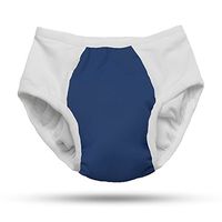 Adult Reusable Cloth Diapers Incontinence Underwear - Pull-on Style (Large, Navy Blue)