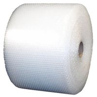 ValueMailers Medium Bubble Polyethylene Perforated Single Air Bubble Roll, VM51610024, 100' Length x 24" Width, 5/16" Thick, Clear