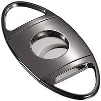 Visol VCUT905 "Darth II" Stainless Steel Gunmetal Cigar Cutter, High Polish, Gray