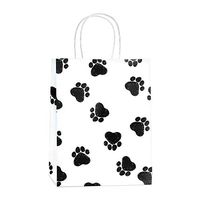 Gift Bags 25Pcs 8x4.25x10.5 Inches BagDream Shopping Bags, Paper Bags, Kraft Bags, Retail Bags, Holiday Party Bags, Dog's Paw Prints Paper Bags with Handles, Paw Print Gift Bags