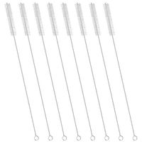GFDesign Drinking Straw Cleaning Brushes Set 12" Extra Long 12mm Extra Wide Pipe Tube Cleaner Nylon Bristles Stainless Steel Handle - 12" x 1/2" (12mm) - Set of 8