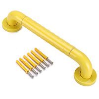 Sumnacon Bath Grab Bar with Anti-Slip Grip and Safety Luminous Circles, 16" Heavy Duty Shower Handle for Bathtub,Toilet, Bathroom,Kitchen, Come with Mounted Screws, Yellow