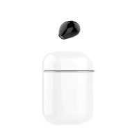 PETU Bluetooth Earphones, Smallest One-Button Control Wireless Earbuds, Mini Bluetooth 4.2 Sweatproof 3D Stereo Hi-Fi Sound Headphones with Charging Case (Black)