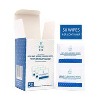 Eye See Lens Cleaning Wipe - Use as Eyeglass Cleaning Wipes or Electronic Wipes - Great for Camera Lens, Phone, Tablet, Glasses - 50 Wipes