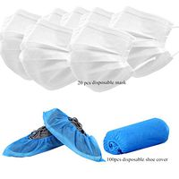 Mask 20pcs,Shoe Covers 100pcs for Family Men Women
