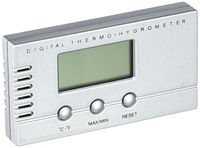 Visol Products VAC705 Silver Digital Thermometer and Hygrometer for Cigar Humidors
