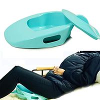 GHzzY Bedpan for Home,Hospital & Travel - Portable Bedside Toilet with Lid - Plastic Potty for Elderly,Pregnant & Bedridden