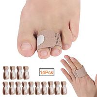 14 Pieces Broken Toe Wraps, Cushioned Bandages, Hammer Toe Separator Splints, Toe Straight, Hammer Toe Wrap, Cushioned Corrector, for Broken Toe, Hammer Toe