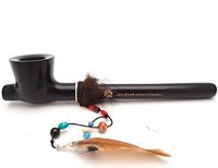 Mr. Brog Lakota Tobacco Pipe - Model No: Indian Peace Pipe Ebony - Pear Wood Roots - Hand Made