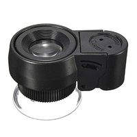 LHQ-HQ Glass with Light Portable Magnifier 45 Times with LED Light Counterfeit Light Microscope with Holster Magnifier 2X 4X 25x Lightweight Handheld Glass