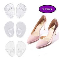 Metatarsal Pad, Ball of Foot Cushions, High Heel Cushion Insert for Women Foot Pain Relief, Anti-Slip Soft Forefoot Shoe Insole, One Size fits All, Pack of 3