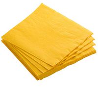 Exquisite 50 Pack of Luncheon Paper Napkins The 2 Ply Party Napkins are Highly Absorbent of Vibrant Colors - Yellow Napkins