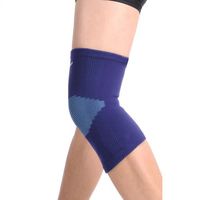 PANDA SUPERSTORE Skyblue Striped Blue Elastic Knee Sleeve Support Brace, Blue, L, (a Pair)