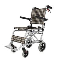 wheelchair Lightweight and Portable Seat - Foldable Aluminum Trolley for Transporting,with Handbrakes Strong Bearing Capacity,Suitable for Adults with Reduced Mobility