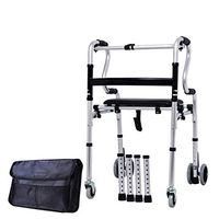ZHPRZD Disabled Walker Multi-Function Walker Assisted Walking Stick Four-Legged Stool for The Elderly Walking Four-Foot Walker (Color : B)