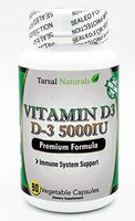 Vitamin D3 5000 IU 90 Capsules Supports Joints Bones and Help with Absorption of Calcium and Easy Movement Made in USA Manufactured FDA Registered Facility