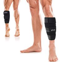 Pivit Calf Brace | Adjustable Shin Splint Support | Lower Leg Compression Wrap Increases Circulation, Reduces Muscle Swelling | Calf Support Sleeve for Men and Women | Pain Relief (Black)
