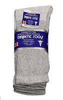 Diabetic Socks Crew Socks 3, 6,9 or 12-Pack Physicians Approved Crew Diabetic Socks Cotton by Sole Trendz (3 Pairs of Gray, 10 to 13 Men Size)