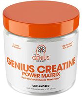 Genius Creatine Powder – Pro Post Workout Recovery Drink for Lean Muscle Gain | Creapure Monohydrate, HCL & Beta Alanine | Natural Anabolic Mass Gainer for Men & Women - Serious Muscle Builder, 171G