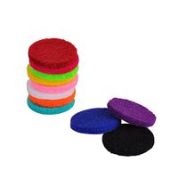 12 Colors Essential Oil Diffuser Locket Necklace Refill Pads Aromatherapy Diffuser Necklace Replacement Pads (12pcs, Round(22.5mm))