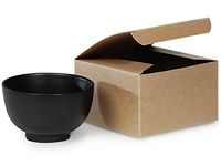 BROWN KRAFT Gift Boxes 5 x 5 x 3"100% Recycled Varnish Stripe - 1 Pc (1 unit, 100 pack per unit.)