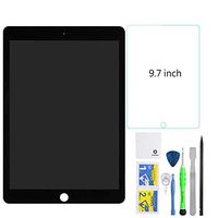 FixCracked Replacement LCD Screen and Glass Touch Digitizer + Screen Protector for ipad 6 2018 with Professional Tool Kit（Black）