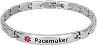 Elegant Surgical Grade Steel Medical Alert ID Bracelet for Men and Women (Women's, Pacemaker)
